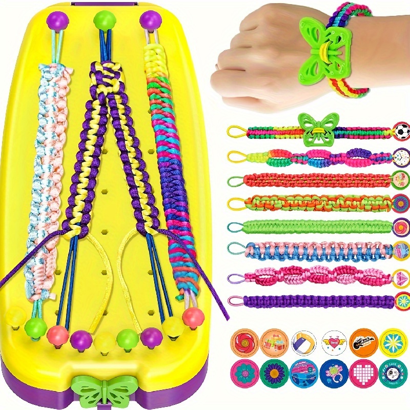 Bracelet Making Kit Sticker Colorful with Braiding Loom Maker