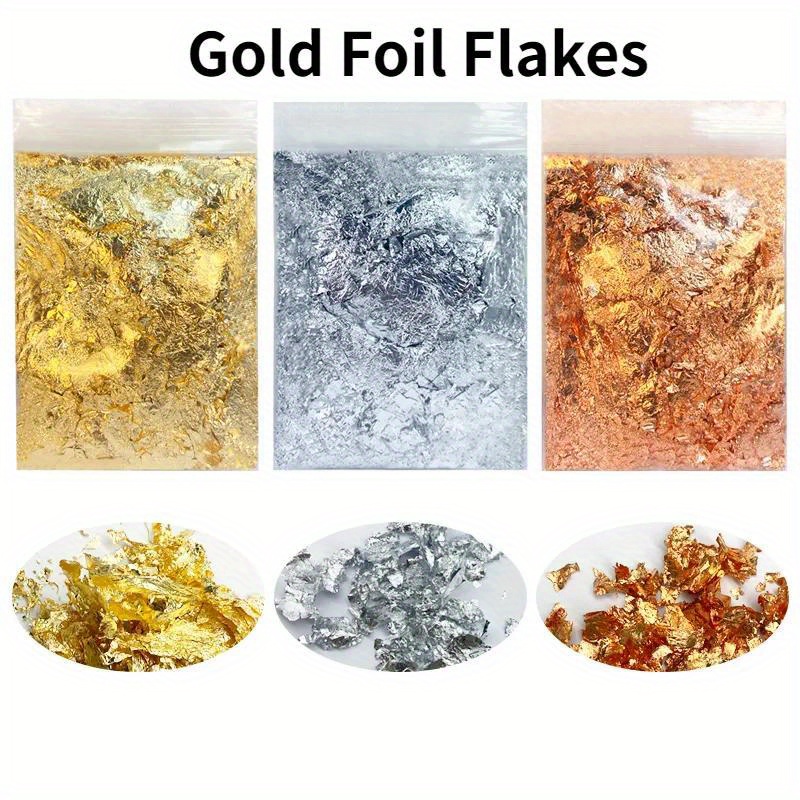 Gorgeous Diy Jewelry Making Kit Golden Leaf Flakes Glitters - Temu