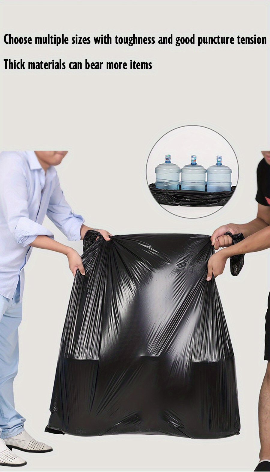 50pcs 7 gallon 30 gallon disposable garbage bag thickened garbage bag suitable for outdoor industrial hotel courtyard and other garbage disposal details 1