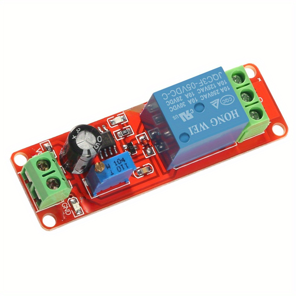 Temporizzatore 12V NE555 timer ritardo regolabile arduino DC 12V Relè  Ritardo