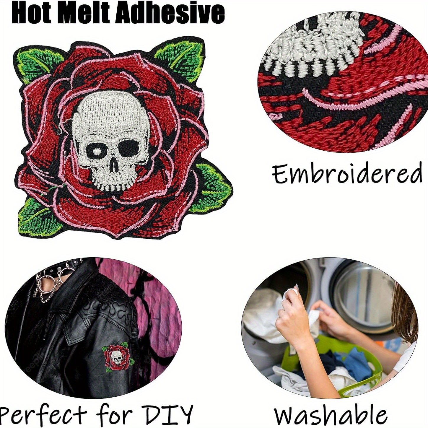 Skeleton Clothing Patches For Men Iron On Sew On Embroidered - Temu