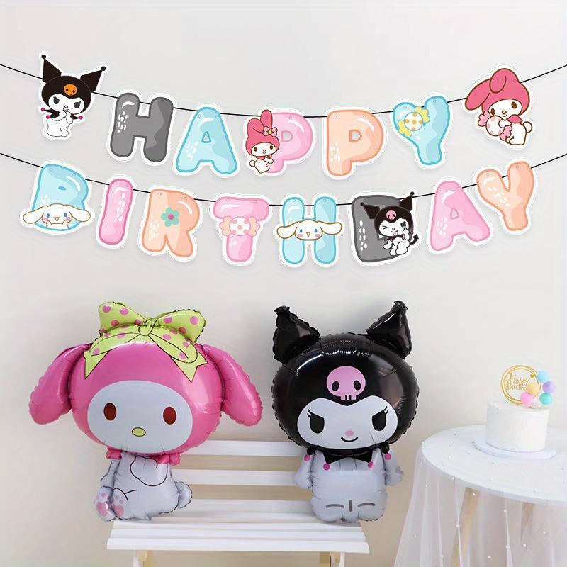 1pc Hello Kitty Compleanno Tema Festa Bandiera - Temu Italy