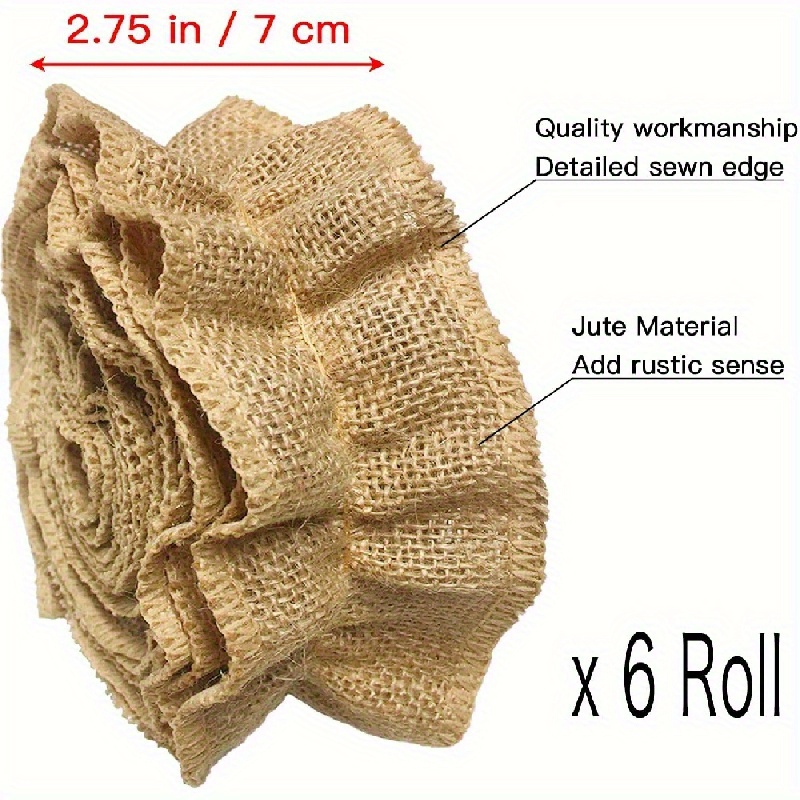 Burlap Ribbon 3 Inch Wide - Burlap Roll Fabric Ribbon, 10 Yard Burlap  Ribbon for Crafts, Burlap Flower Wrap, Rustic Ribbon for Gifts, Holidays  and