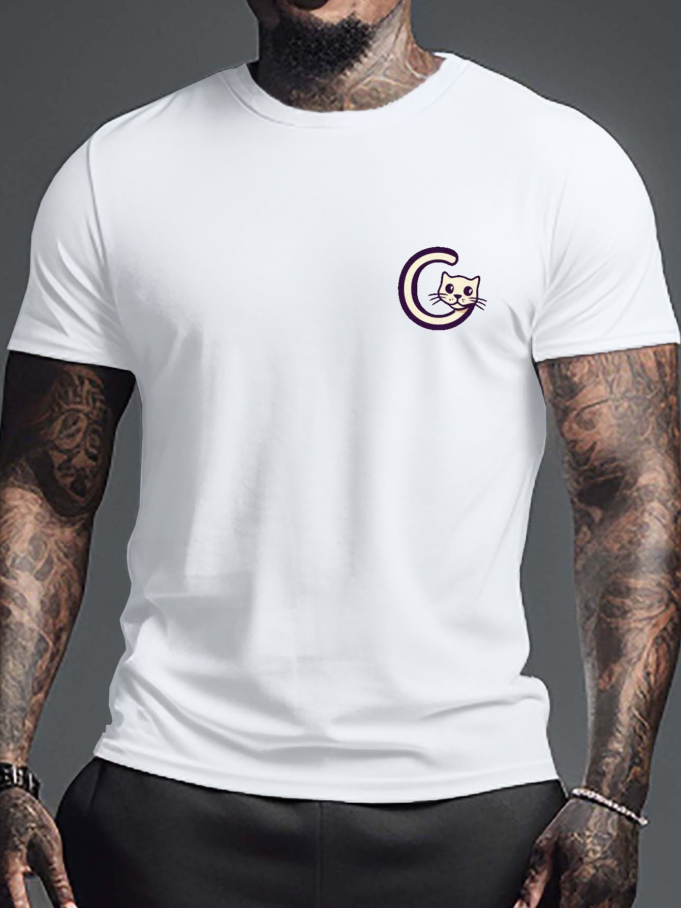 Camiseta Estampado Letra C Camisetas Hombre Camiseta - Temu Chile