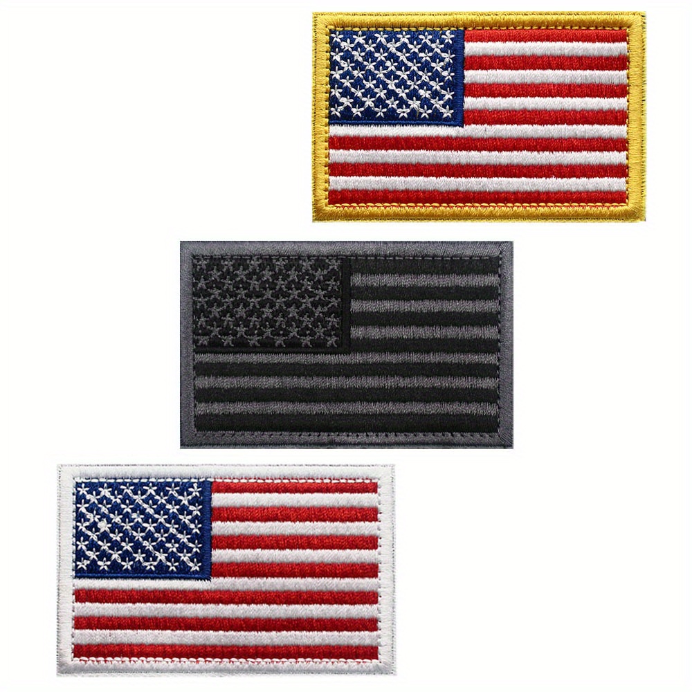 Mexican American Flag Patches, USA Patriotic, Embroidered Patch