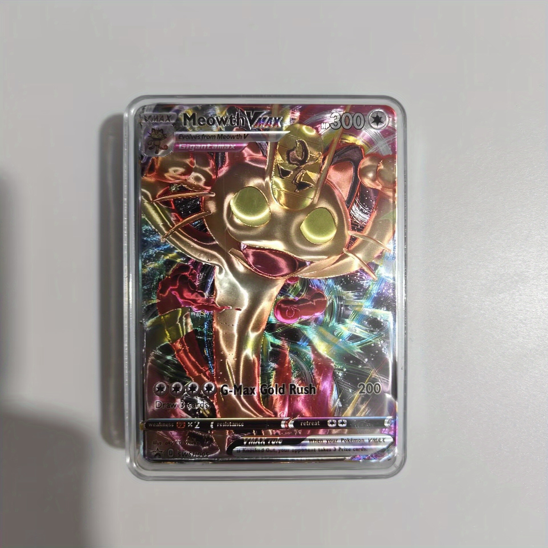 Newest Pokemon Vmax V GX EX Shiny Gold Metal Card PV French Game