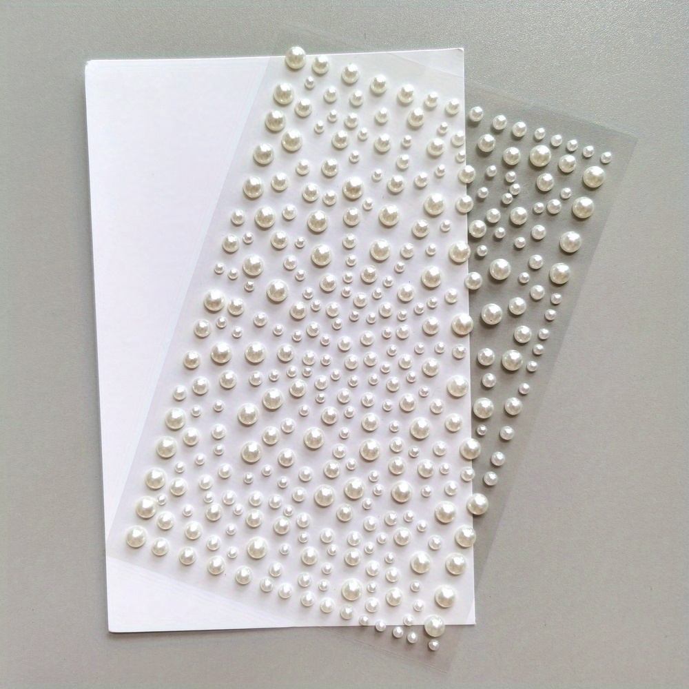 Hair Pearls Cabochons Self Adhesive Pearls Stickers Pearl - Temu