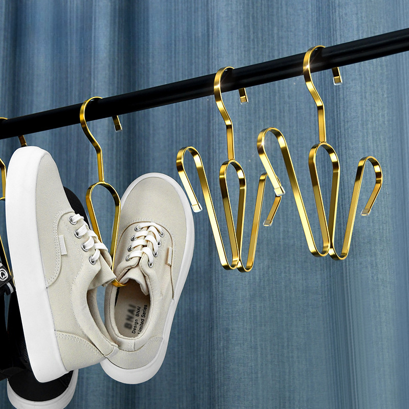 Hook up Creative Rotating Four-Claw Hook Multifunctional Wardrobe Bag  Storage Hook Nail-Free Plastic Tie Hanger (Color : B)