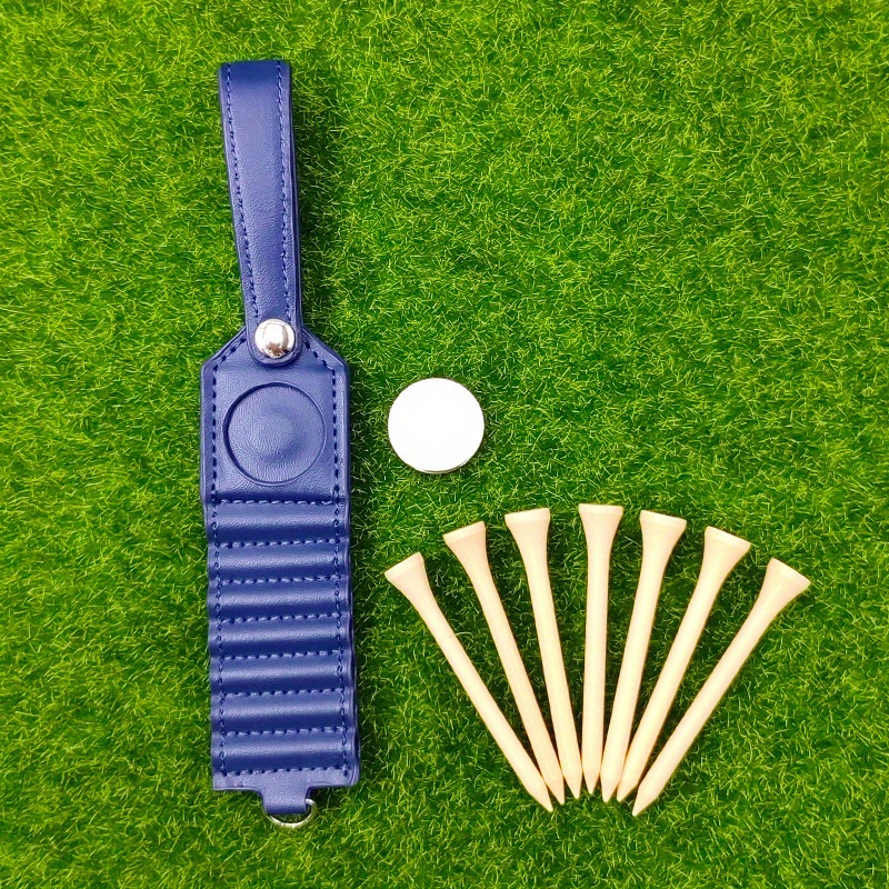 Leather Golf Tee Holder Golf Accessories Portable Golf Tees - Temu