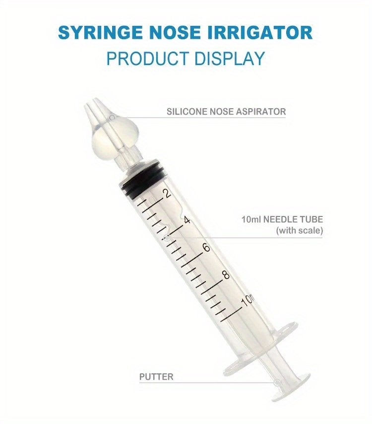 2 Unids/set Irrigación Nasal Bebé, Jeringa Nasal 10ml, Aspirador Nasal  Bebé, Cuidado Bebé, Herramienta Lavado Rinitis, Conveniente, Envío  Gratuito Nuevos Usuarios