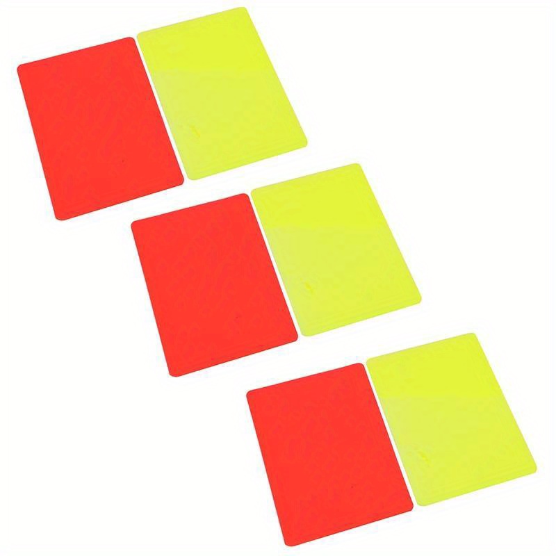 6pcs Football Referee Cards Yellow/Red Cards Durable