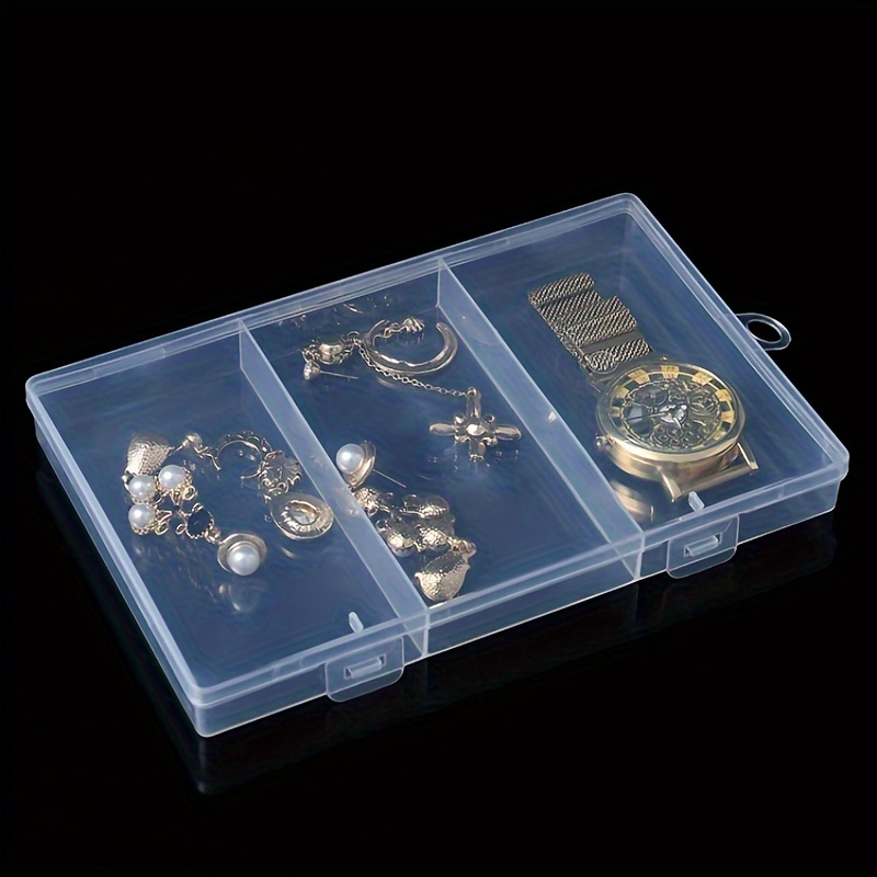 Covered Storage Box Transparent Rectangular Sample Parts Box - Temu