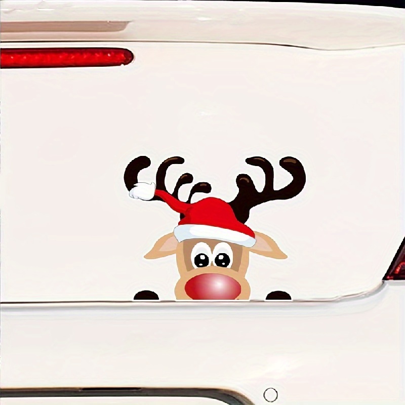 Car Reindeer Antlers & Nose Christmas Costume Auto Decoration, Rudolph  Reindeer Jingle Bell Added to Holiday Spirit by Angooni