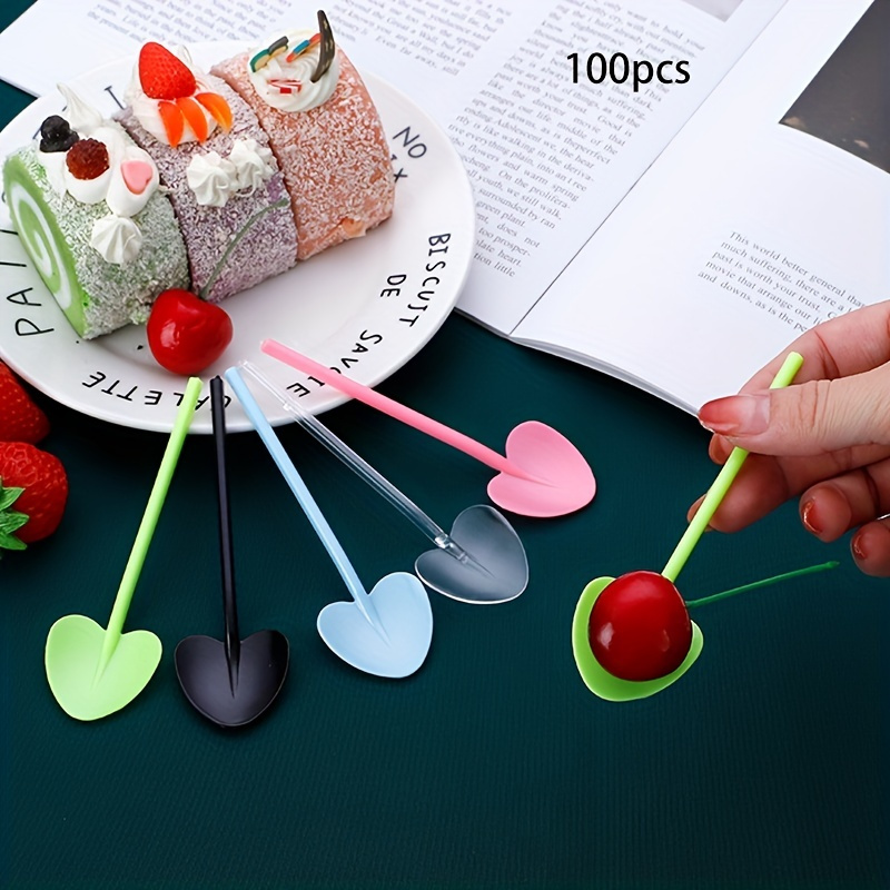 Loreso - Mini cucharas de postre transparentes de plástico para tazas de  postre en miniatura, fiesta de degustación, muestreo, helado, pequeños