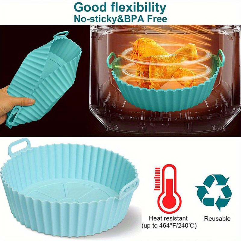 Air Fryers Oven Baking Tray Fried Chicken Basket Mat Airfryer Silicone Bake~C