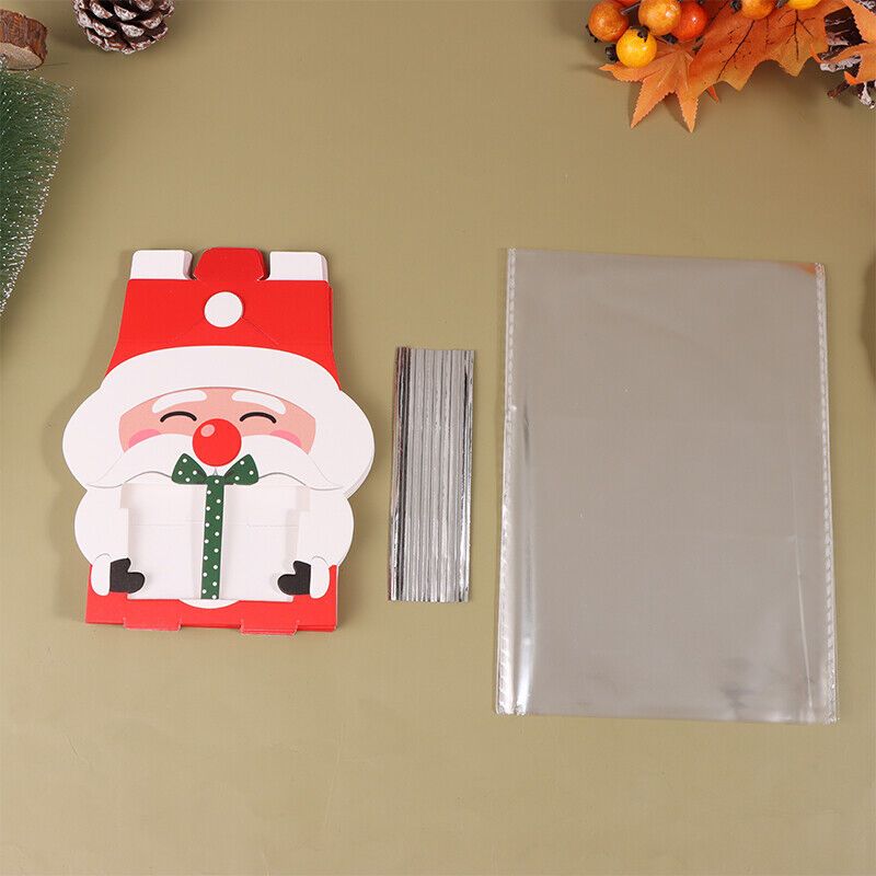 30Pcs Christmas Ziplock Bag With Ties Stocking Gift Bags Wrapping Xmas  Decors