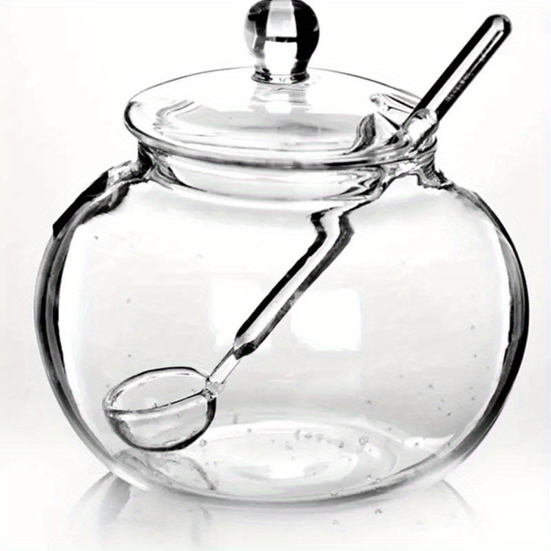 

Transparent 250ml Glass Jar Candy Spice Household Chicken Cooking Sugar Bowl Home Storage Organization Sugar Pot Vases