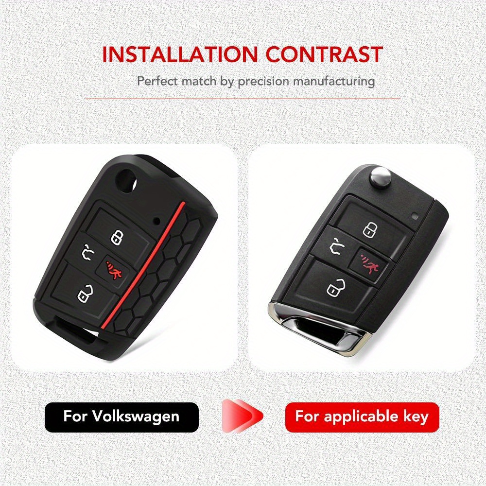 Kaufe Silikon-Schlüsselhülle für VW Polo Golf 7 Tiguan für Skoda