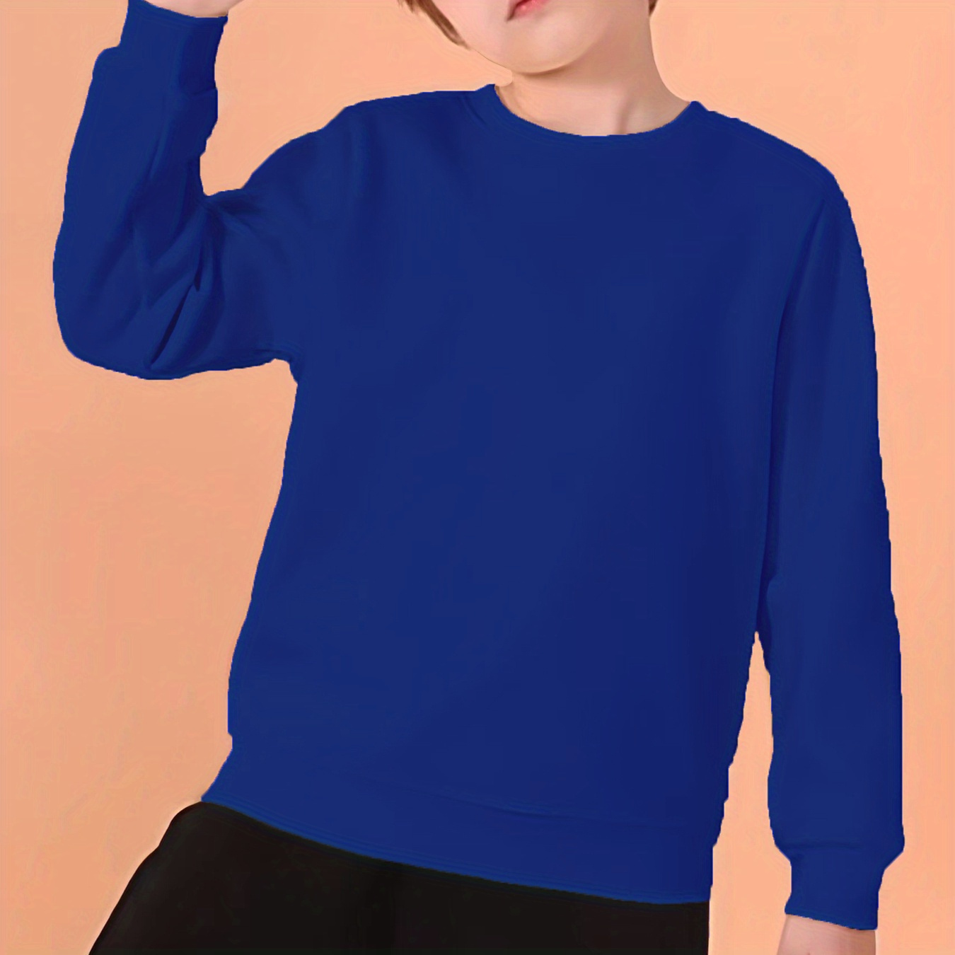 

Solid Color Sweatshirt For Boys - Cool, Lightweight And Comfy Spring Fall Winter Clothes!