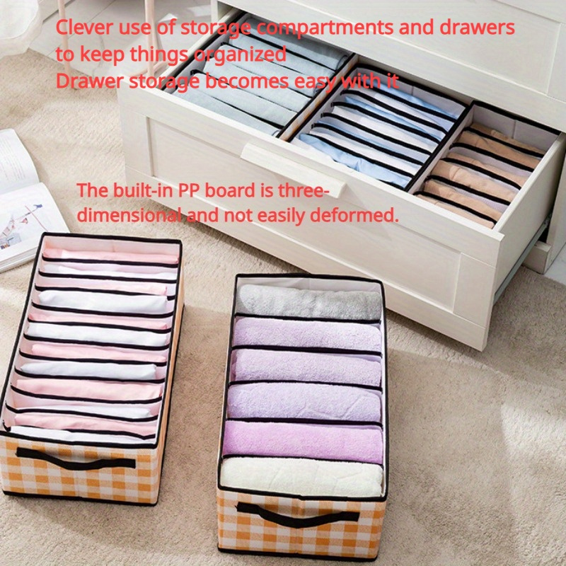 Folding Pants Storage Box With Handles Large Capacity Basket - Temu