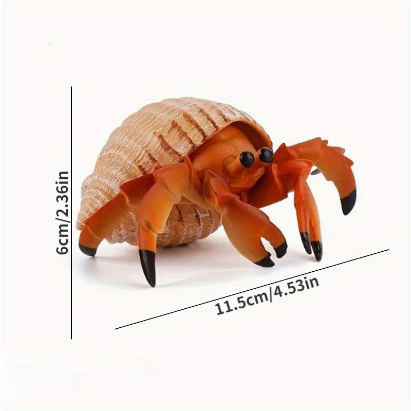 Warmtree Simulated Animals Figurines Realistic Model Plastic Animals Figure (Hermit Crab)