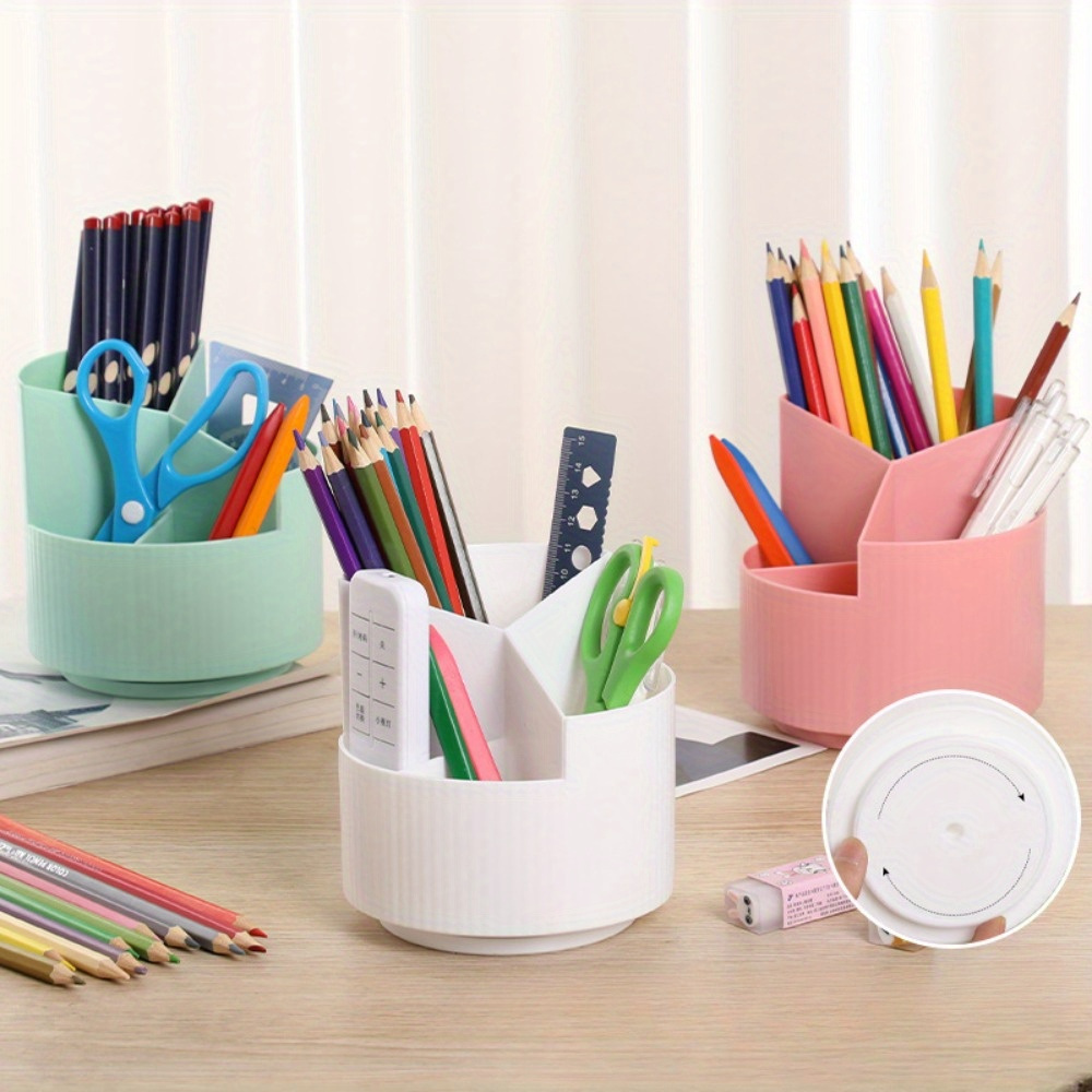 Rotating Desk Organizer For Kids, Art Supply Storage Organizer For Marker  Crayon Desktop Homeschool