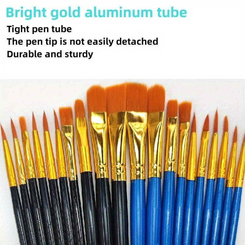 Flat Art Paintbrush Set Anti shedding Synthetic Nylon wide - Temu