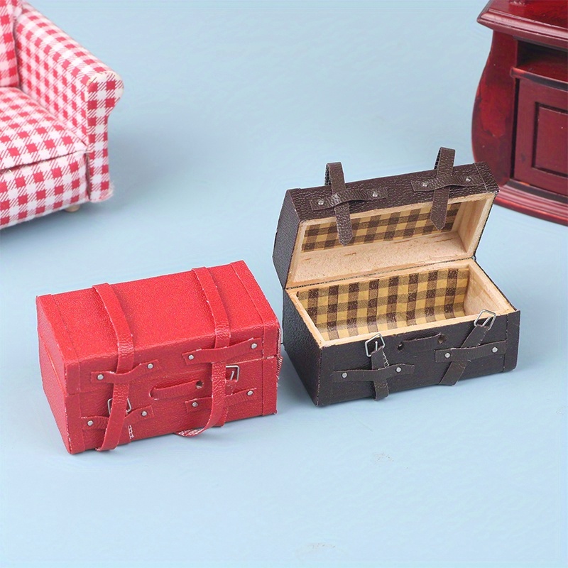New 1PC 1/12 Dollhouse Hollow Iron Mesh Storage Box Miniature