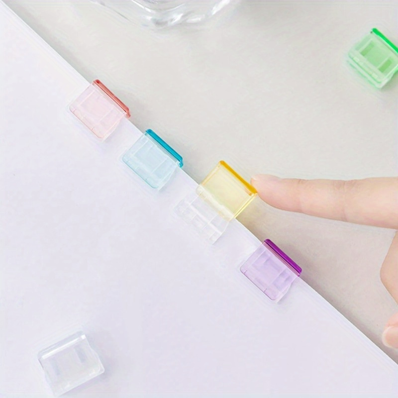 Plastic Mini Clips Color Notebook Label Folder Paper - Temu