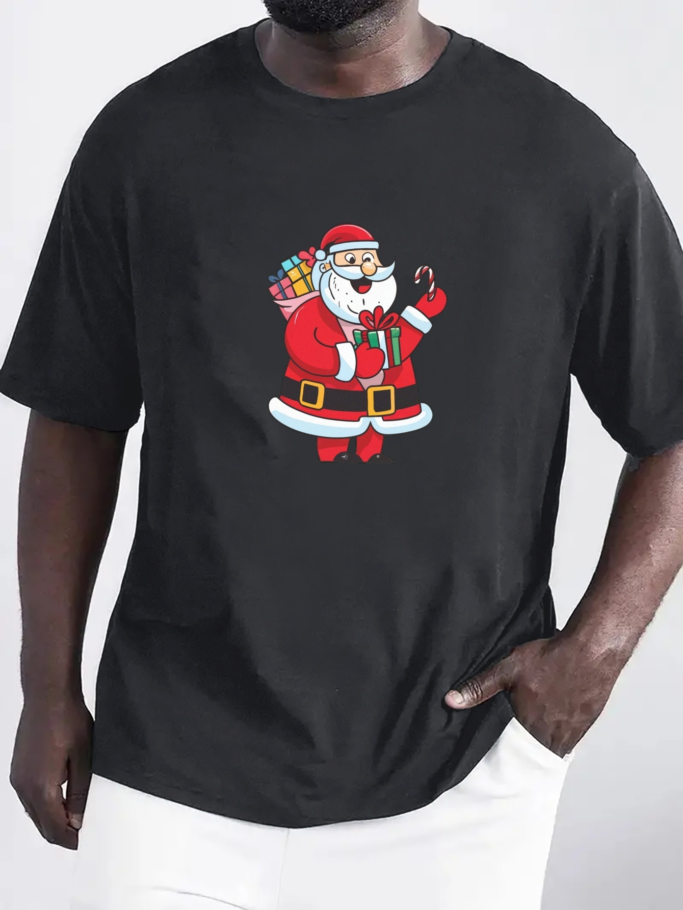 Camiseta Personalizada Estampado Papá Noel Navidad Estilo - Temu