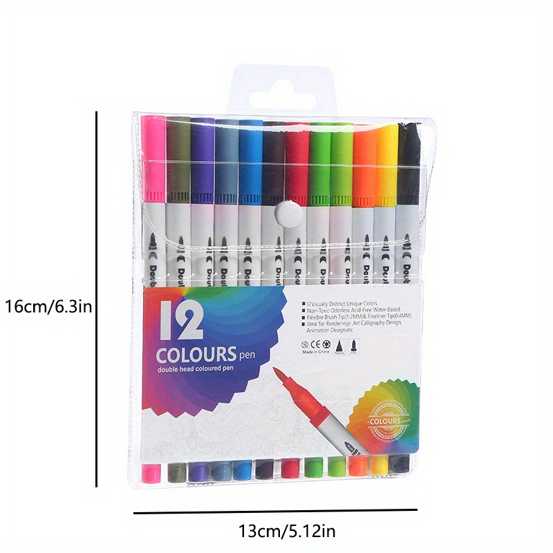 1set Stylo Aquarelle Marqueurs D'art Couleur Pointe Pinceau - Temu France