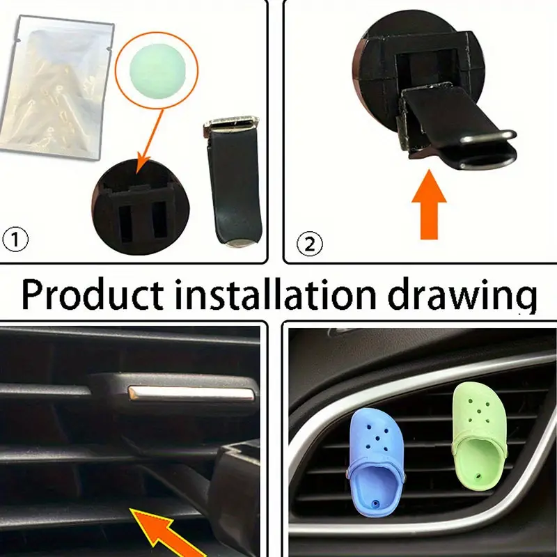 Mini Slippers Design Car Air Outlet Decoration Clip Car Air - Temu