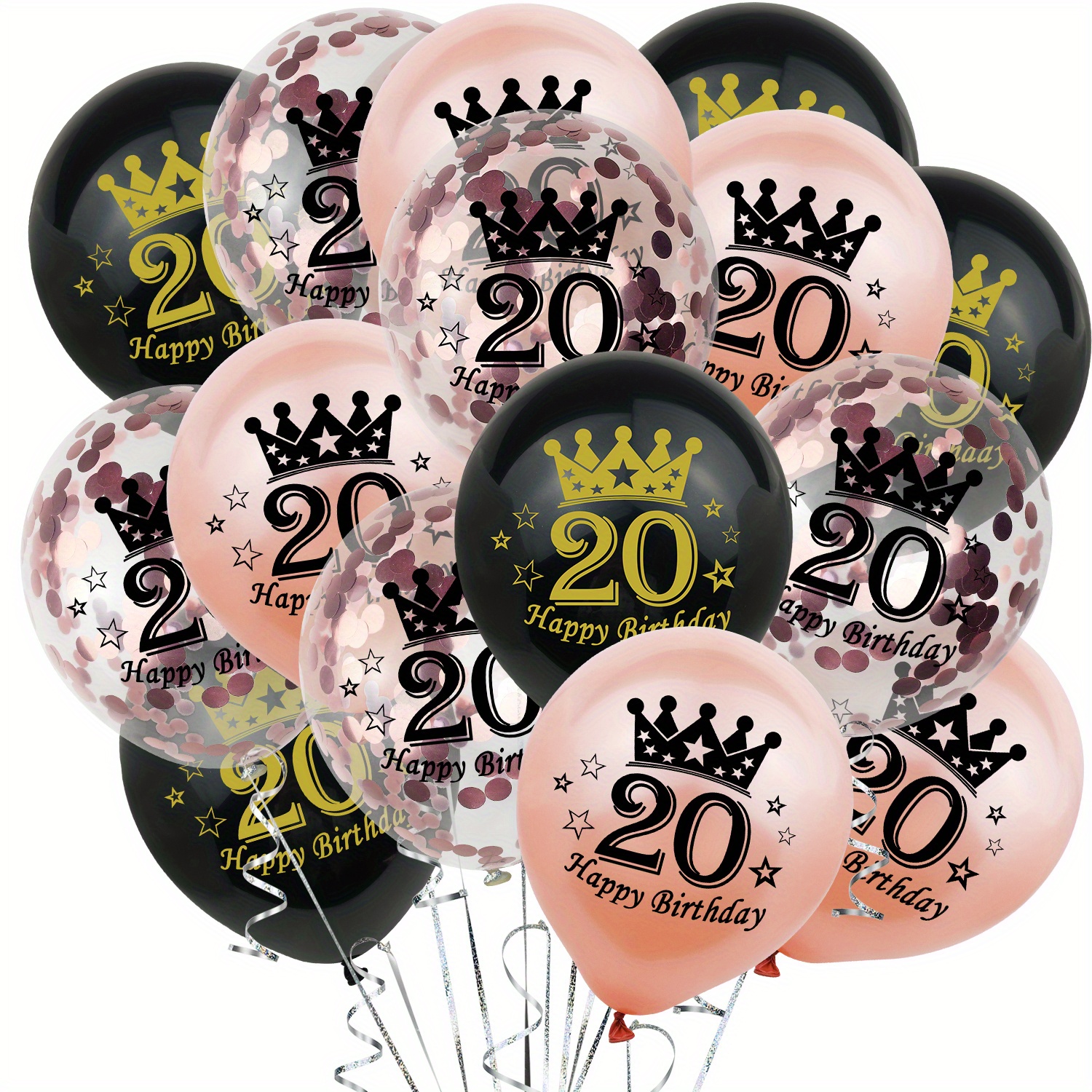 happy 20th birthday balloons