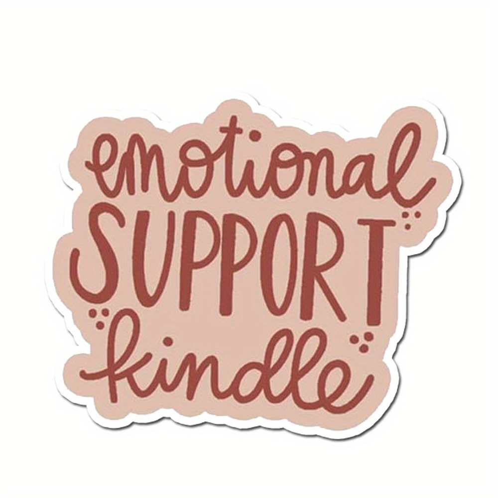 Emotional Support Kindle Stickers Cute Vinyl Book Stickers - Temu