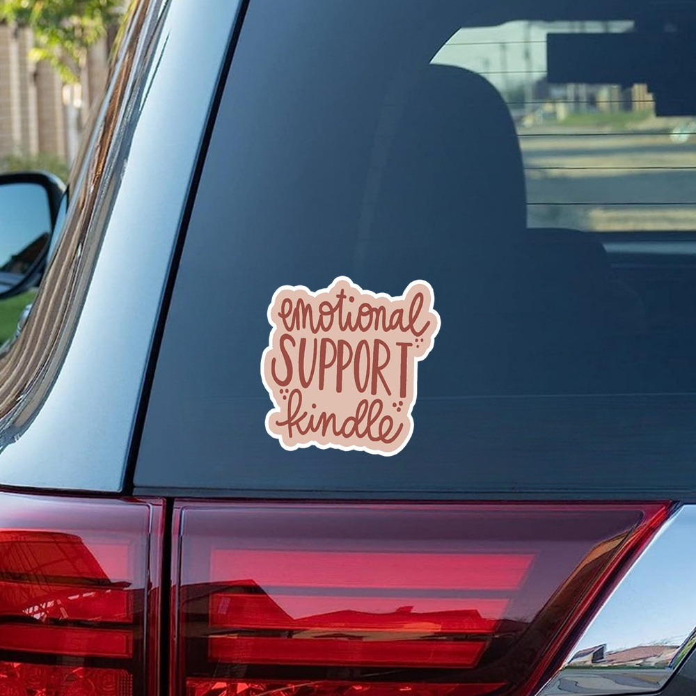 1 Or Emotional Support Kindle Vinyl Sticker Stickers For - Temu