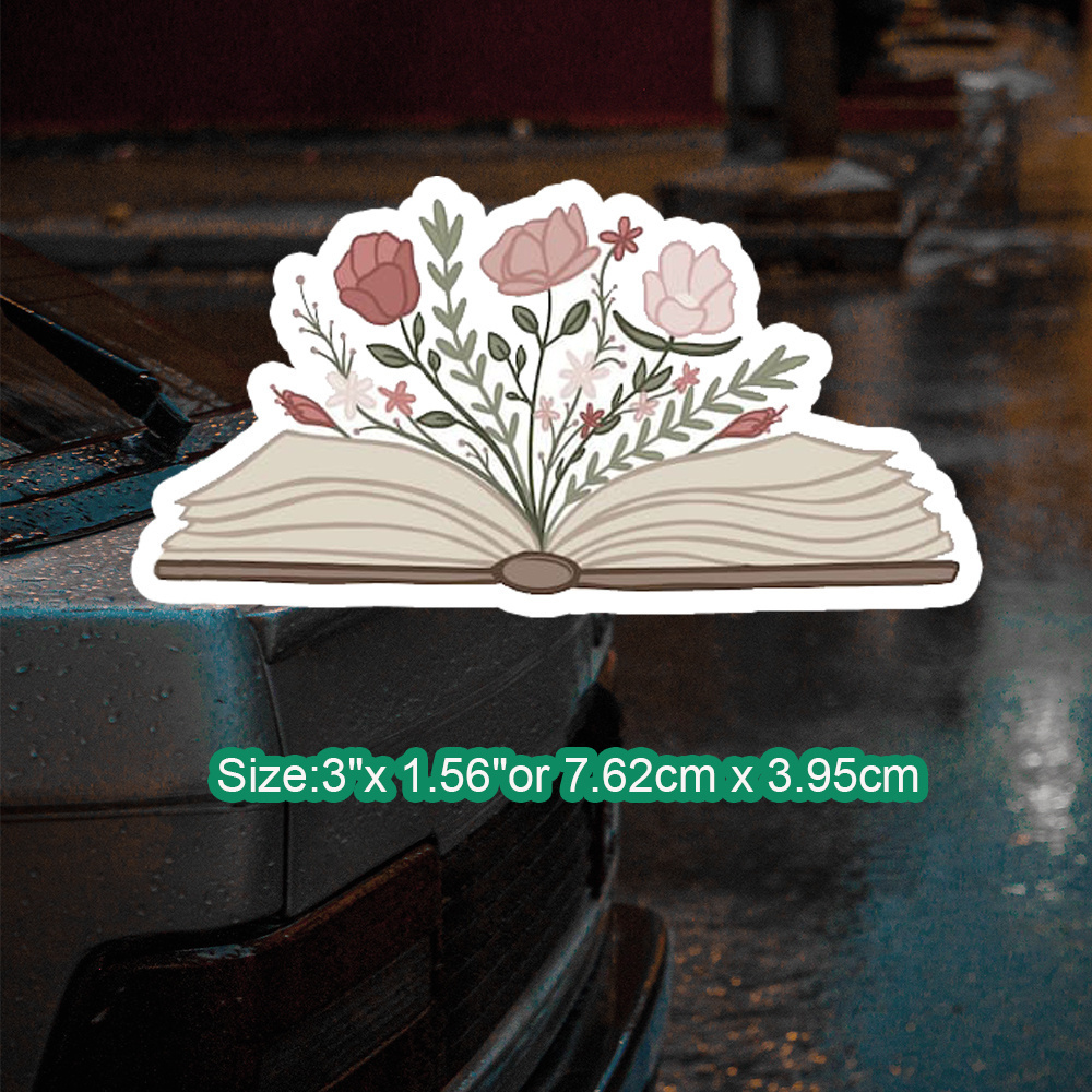 Floral Book Sticker