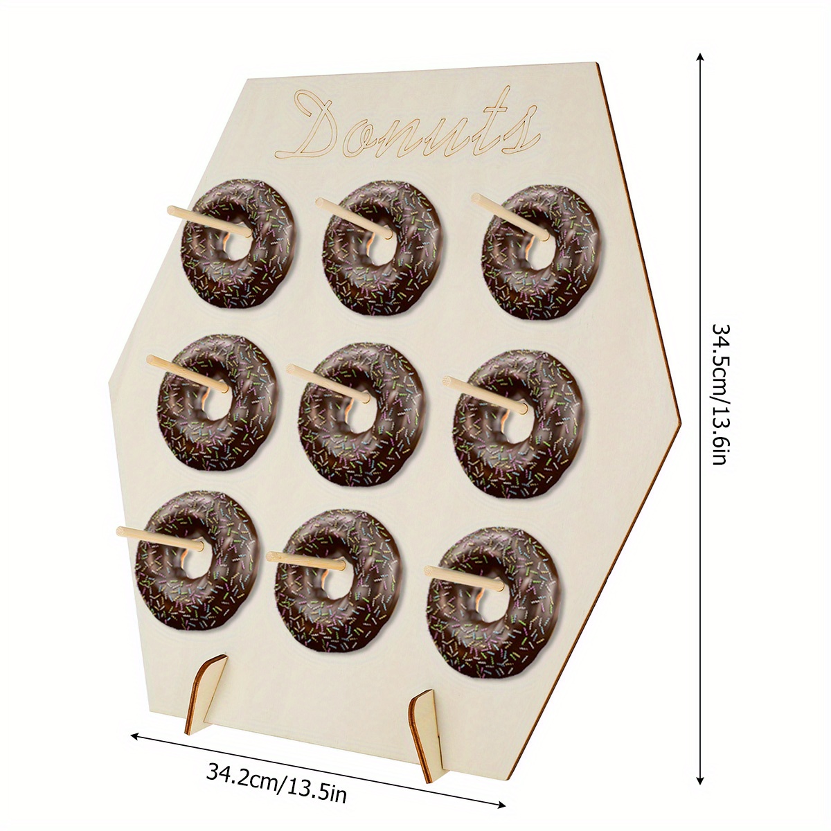 1pc Soporte Exhibición Donas Madera Soporte Postre - Temu