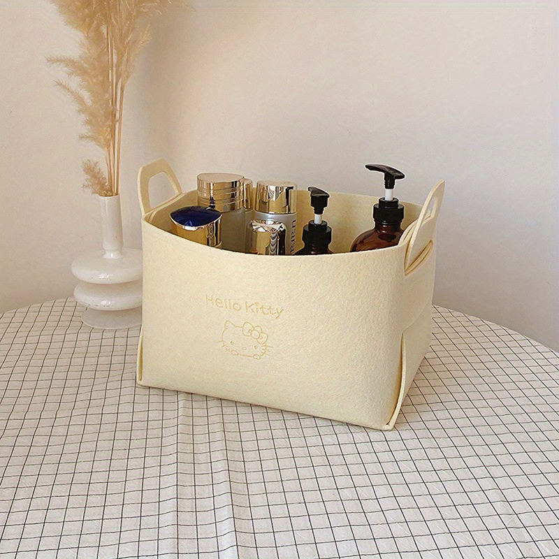 Cinnamoroll Collapsible Storage Bin, Cute Storage Box Foldable Baskets  Kawaii Office Desk Organizer Cute Room Decor