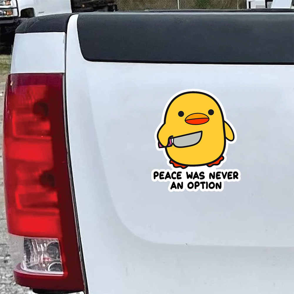 Peace Never An Option Car Sticker Laptop Sticker Water - Temu