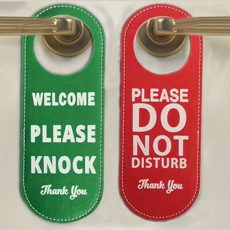 Do Not Disturb Hanging Sign Cleaning Double-sided Door Tags Shop Pendant  For Club Cafe Hotel Door Sign