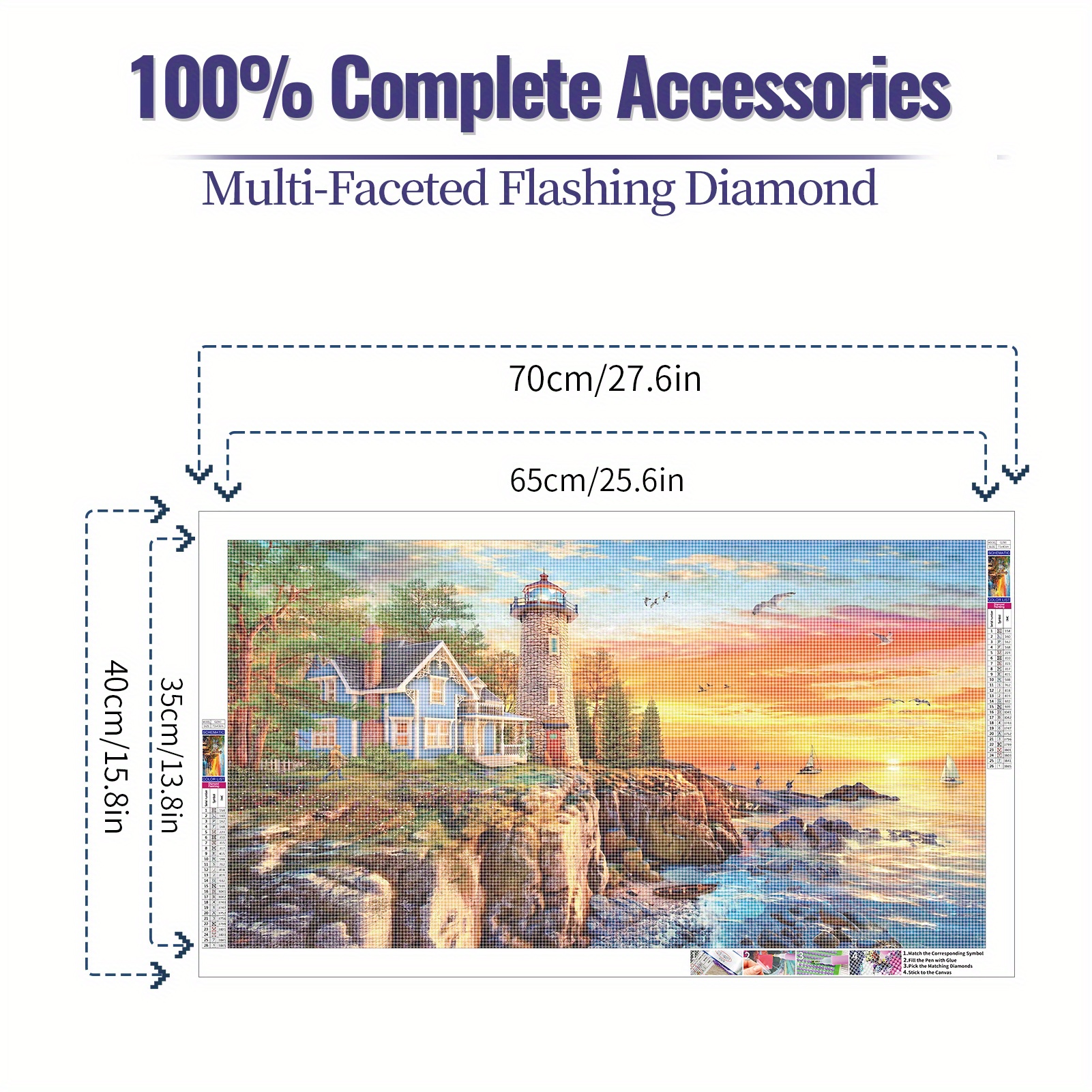 5d Diy Large Diamond Painting Kits For Adult Summer Seaside - Temu