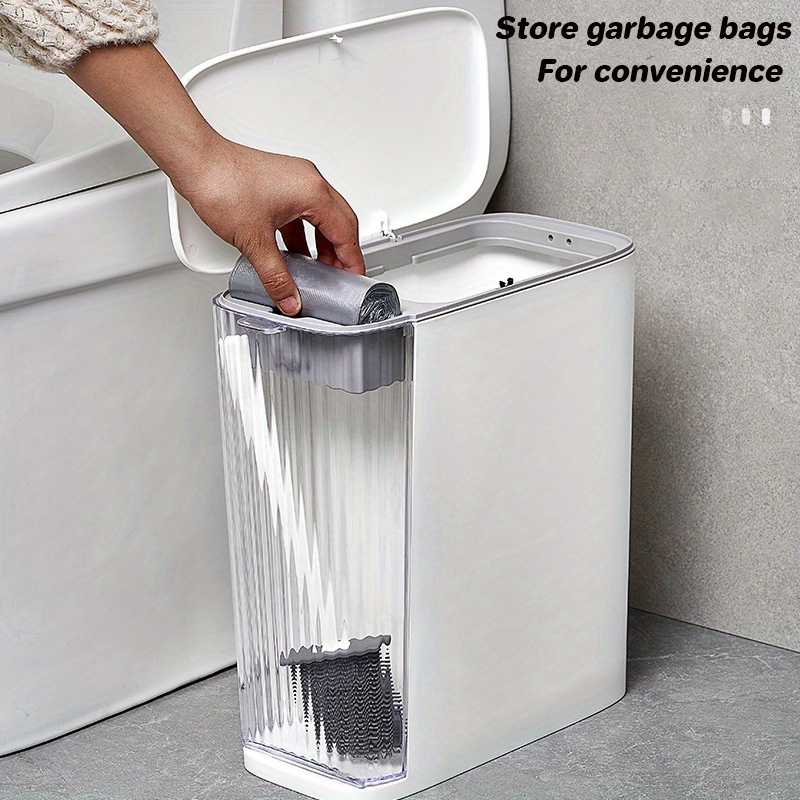 Modern Bathroom Garbage Can with Bag Storage  Elegant and Hygienic - –  Primo Supply l Curated Problem Solving Products