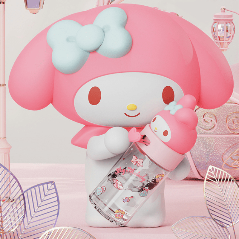 Sanrio Glass Water Cup Kawaii Hello Kittys Kuromi Mymelody