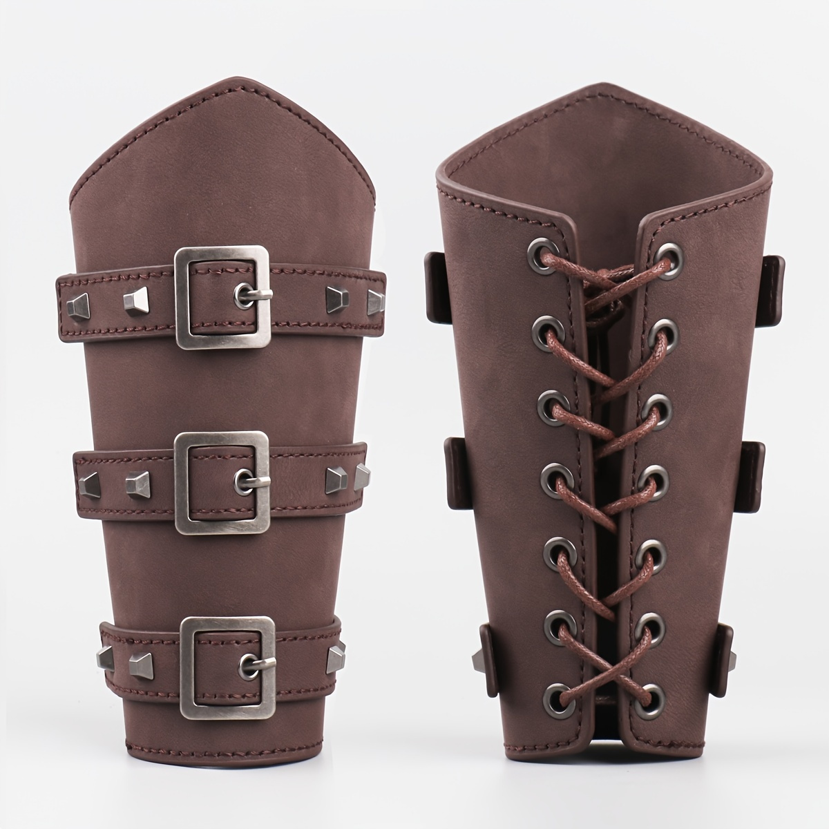 Leather Armguard Buckle Arm Protector Cosplay Bow Arrow Protector