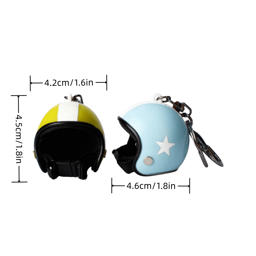 1pc Creative 3d Motorcycle Helmet Shaped Keychain/keyring/phone