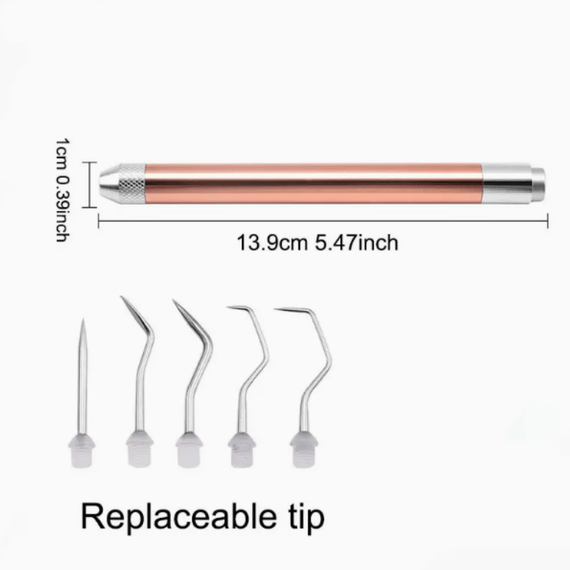 Weeding Tool Kit LED Light Silhouette Cutting Pen Rechargeable Aluminum  Alloy Pin Pen For Lettering Lighted