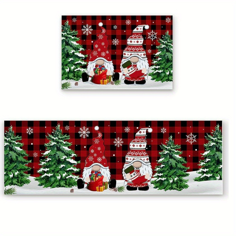 Christmas Faceless Gnome Kitchen Runner Rug Non Slip Rugs - Temu