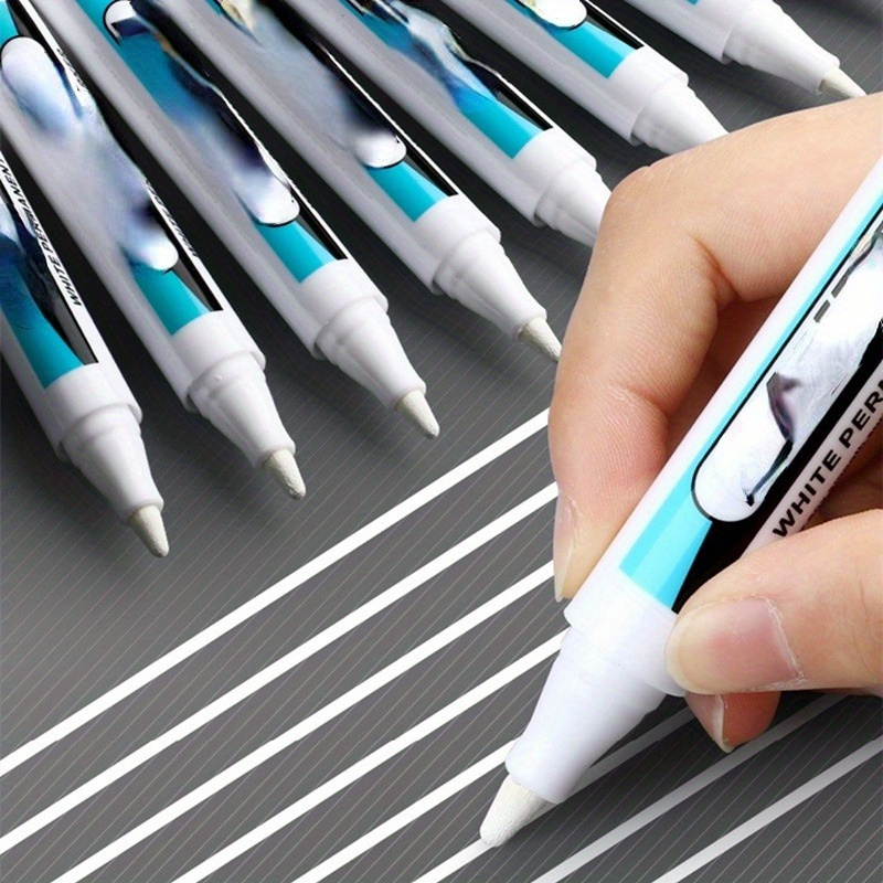 Colorful Paint Marker Pen Waterproof Lasting White Markers - Temu