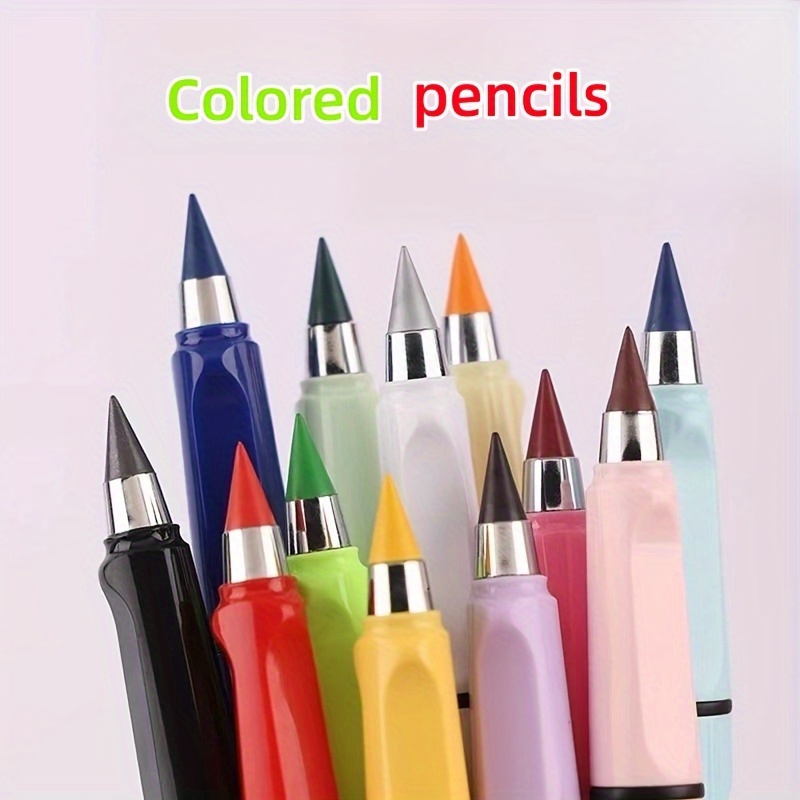 Forever Pencil Colored Infinity Pencil Color Pencil with Eraser Writing  Painting