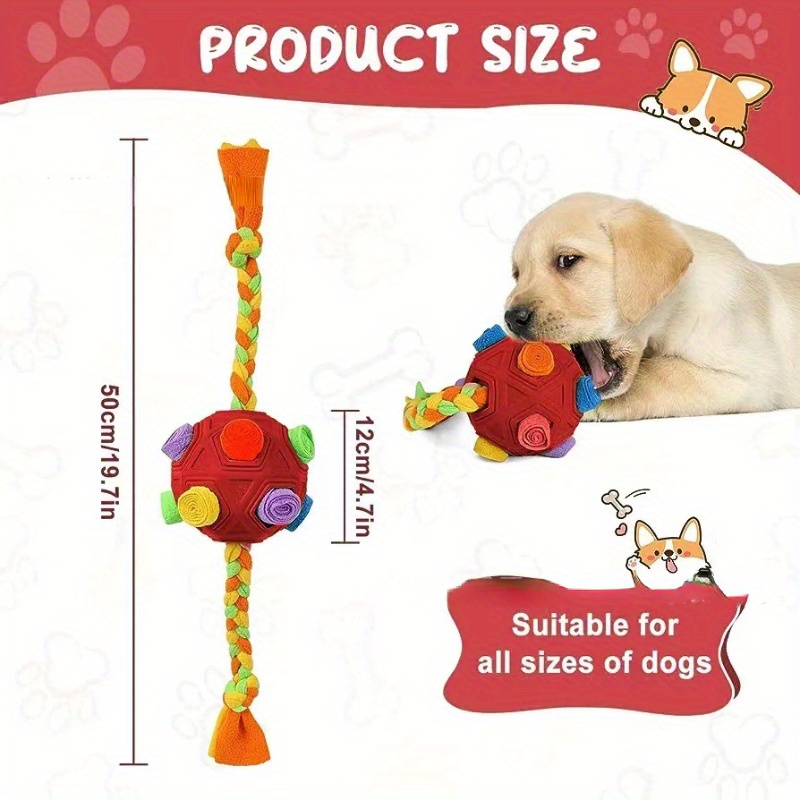 Dog Snuffle Ball Interactive Toy Portable Foraging Skills Slow Feeder  Training